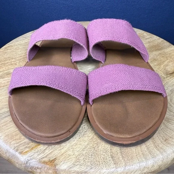 Sanuk Yoga Gora Gora Slip-On Sandals, Pink, Size 7 - Picture 2 of 7